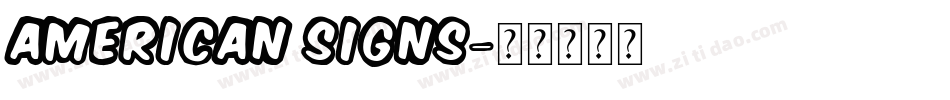 American Signs字体转换